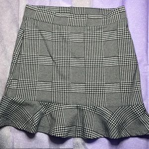 Plaid Ruffle Mini Skirt